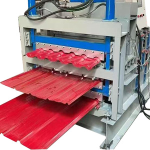 Nhà máy chuyên nghiệp tráng men hình thang tấm mái Bảng điều khiển cơ khí ba lớp cán tạo thành máy - Product Image 2