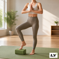 Bloc de yoga haute densité 400G, couleur terre, brique de Pilates en EVA antidérapante à bords arrondis, support ferme pour studio de yoga, salle de sport et Pilates