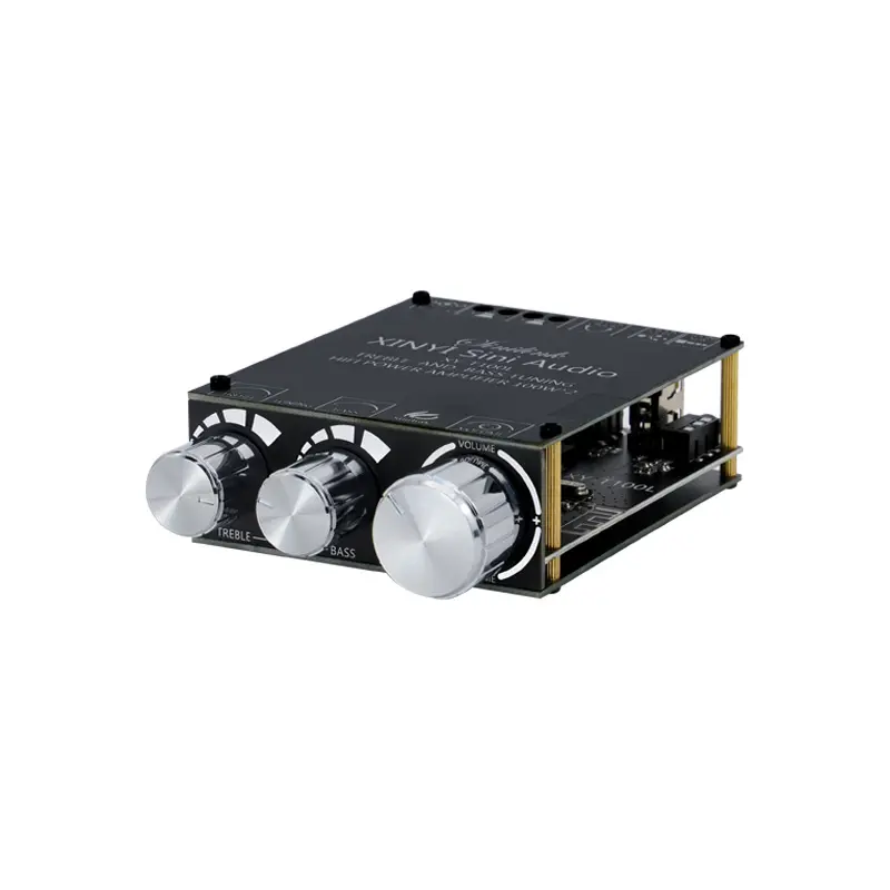 XY-T100L 2*100W papan Amplifier Subwoofer BT 5.0, modul penguat Stereo Audio daya tinggi AUX USB Bass Treble AMP