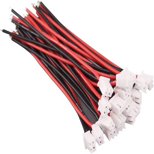 JST-XH 2.54mm 1S 2ピンバランスプラグリードソケット22awg 10cmシリコーンワイヤー自動車用配線ハーネスオスコネクタ - Product Image 1