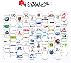 Limpiaparabrisas Delanteros Universales de Fábrica OEM, Estilo Híbrido Sin Marco, de Goma Natural, LIJAY 14"-28" - Product Image 5