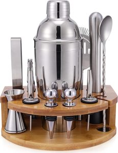 Kit de barman 12 pièces, shaker à cocktails de 25 oz avec tous <span class=keywords><strong>les</strong></span> outils de bar essentiels pour le mélange de boissons, cadeaux idéaux pour <span class=keywords><strong>les</strong></span> amateurs de cocktails - Product Image 1