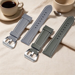 Bracelet de montre hybride Jettda en nylon et toile à dégagement rapide, bracelet universel en cuir de remplacement pour hommes et femmes, étanche et cousu - Product Image 6
