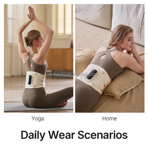 Ceinture chauffante vibrante à double zone avec lumière rouge, bande de relaxation musculaire, soutien lombaire, masseur pour sportifs, soulagement musculaire, USB - Product Image 6