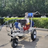 Máquina Automática de Marcado de Líneas Viales sin Aire con Pintura Fría, Estable a la Presión, con Motor de Bajo Ruido, 6L/min, Ancho de Marcado de 0-450mm