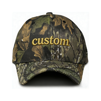 Gorra de Béisbol Personalizada con Logotipo Bordado, Diseño Deportivo Estampado, 6 Paneles, Camuflaje, para Pesca, Caza, Ajustable, con Visera Curva