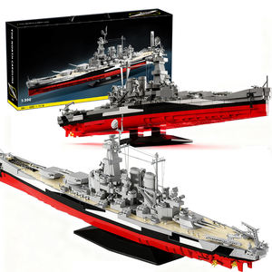 Kit modello in scala 1/300 nave della marina nave portaerei corazzata Ww2 Uss North Carolina classe corazzata Set di blocchi - Product Image 1
