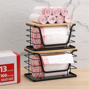Modern Stainless Steel Tabletop Garbage Bag Storage Rack Kitchen Cabinet <b>Standing</b> Type Fruit Storage Basket Sink Sorting Rack - Product Image 4