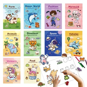 Colored Sticker <strong>Books</strong> Screen Printed Paper Coloring Pads for Children's Festival Party Activities &amp; Fun Doodling Cartoon Drawing - Product Image 2