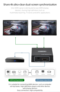 FJGEAR-Divisor MINI HDMI 1x2, 1 entrada y 2 salidas portátil para 4K 30Hz, compacto, plug and play, ahorra espacio, simplifica la configuración - Product Image 6