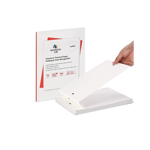 Carta termica continua con lettera 8.5x11 Fanfold 70g senza Mini stampanti termiche senza BPA fatture continue ricevute di imballaggio - Product Image 3