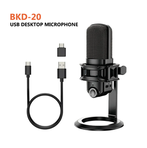 Micrófono de Condensador USB <span class=keywords><strong>Cardioide</strong></span> Metálico BKD-20 de 20Hz-20KHz, Económico, con Soporte Antivibratorio para Voces, Menos de 200 - Product Image 6