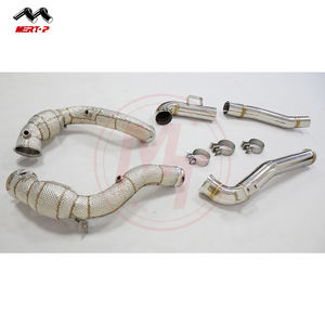 MERTOP RACE คุณภาพสูง SS304 Downpipe สำหรับ BEN Z AMG M178 C190 GT GTS GTC GTR ความร้อน Shield 2015-2017 Exhaust Downpipe - Product Image 6