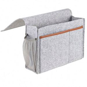 New Design Convenient Bed Sofa <b>Desk</b> Hanging Caddy Organizer Felt Bedside Storage Bag with Pockets - Product Image 2