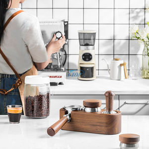 Juego de compactador de café con mango de madera, martillo de café, herramienta con agitador de café para distribución - Product Image 3