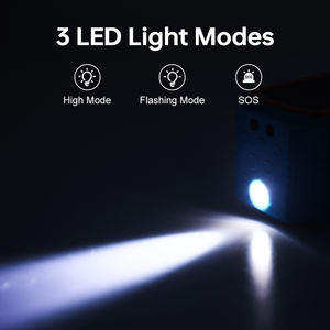 Rugged năng lượng mặt trời ngoài trời loa 10W Bass IPX7 cắm trại không thấm nước đi bộ đường dài đi xe đạp câu cá bãi biển du lịch khẩn cấp - Product Image 6