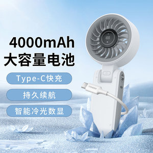 Seven Treasures <b>Foldable</b> Neck Fan 100 Degree Adjustable USB Rechargeable Portable Cooling Fan for Office <b>Desk</b> Use - Product Image 2