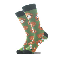 Vente en gros Été et Automne Mignon Femmes Animaux Unisexe Style Heureux Amusant Coton Sox Robe Nouveauté Hommes Chaussettes Crew