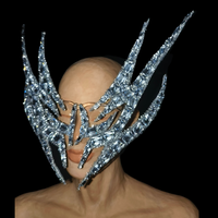 Masque pour les yeux en strass pour femmes et hommes, masque de fête, masque de bal, masque de spectacle, masque de scène, masque de performance, masque de mascarade d'Halloween