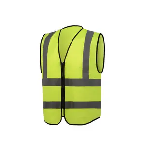 Colete fluorescente para homens, roupas de trabalho práticas com logotipo personalizado de fábrica na China, colete reflexivo de segurança para uso ao ar livre