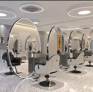 <span class=keywords><strong>Miroir</strong></span> de salon de beauté <span class=keywords><strong>LED</strong></span> double face pleine longueur pour station de coiffure et maquillage - Product Image 5