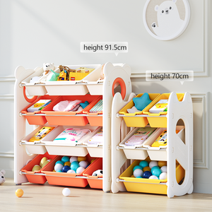 <span class=keywords><strong>Meuble</strong></span> de <span class=keywords><strong>Rangement</strong></span> Enfant Thème Ours, Étagère en Plastique pour Jouets et Intérieur - Product Image 3
