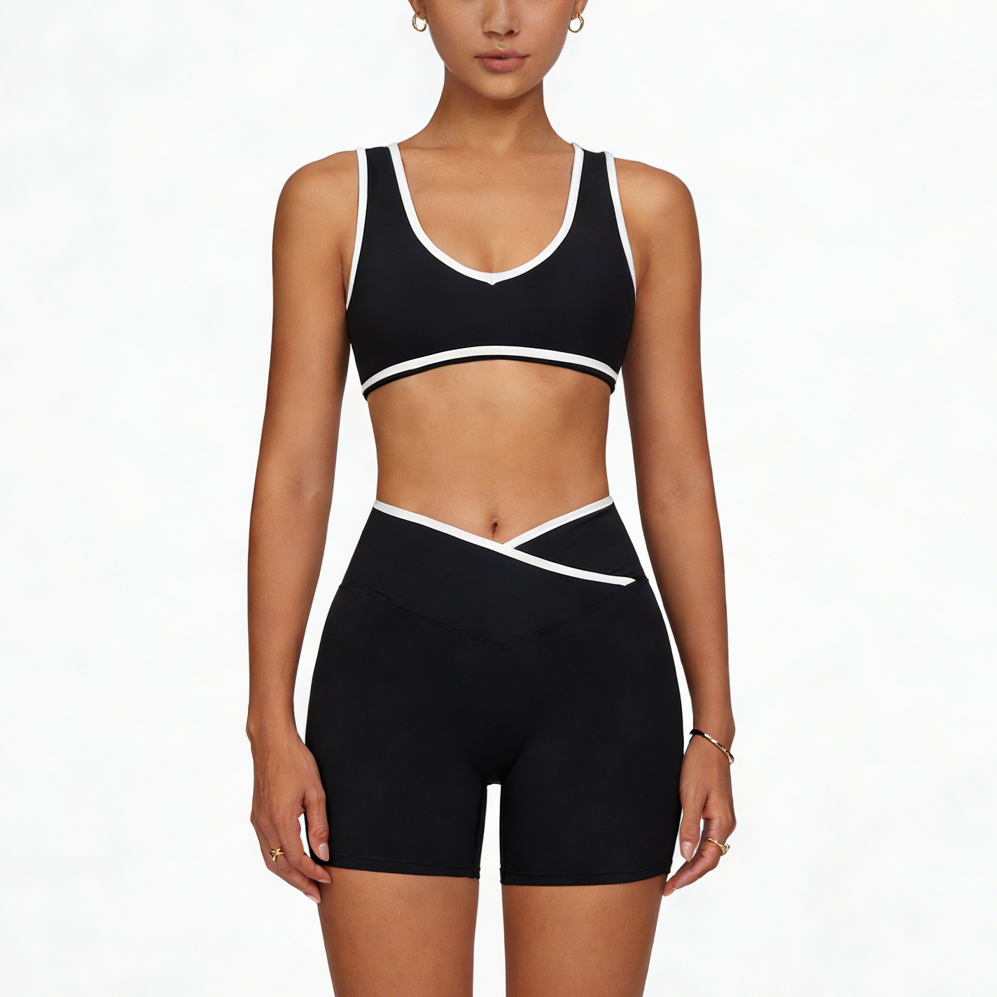 Black bra+shorts