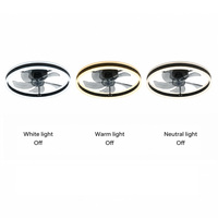 Lustre moderne avec pales, ventilateur de plafond LED décoratif d'intérieur à intensité variable avec télécommande pour chambre et salon