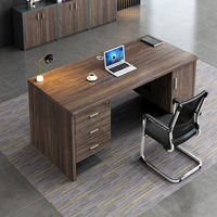 Bureau d'ordinateur exécutif en bois massif de luxe moderne pour la maison et le bureau, respectueux de l'environnement