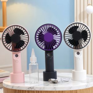 Mini ventilador portátil con función de pulverización, ventilador de escritorio portátil recargable por USB para uso en exteriores e interiores - Product Image 2