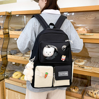 2025 nuevas mochilas escolares 5 en 1 baratas, conjunto de mochila impermeable para estudiantes, conjunto de 5 piezas de gran capacidad para mochila escolar para estudiantes