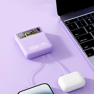 Nuevo Diseño, Banco de Energía Portátil de 5000 mAh, 10000 mAh, 22.5 W, Carga Rápida PD20W 10W, Cables Integrados, PB02 - Product Image 4