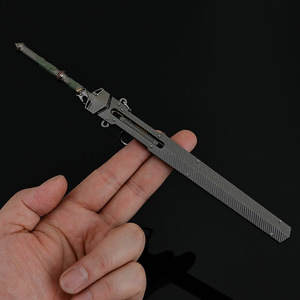 Lame de survie tactique Arena Breakout 22CM Full Metal Replica - In-Game Three Chi <span class=keywords><strong>Sword</strong></span> Collectible avec étui en cuir Cosplay - Product Image 5