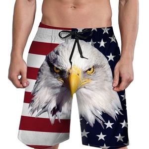 Shorts de plage pour hommes personnalisés, à séchage rapide, respirants, imprimés animaliers, à carreaux, à motifs paisley, vêtements de plage décontractés pour adultes, vente chaude - Product Image 1