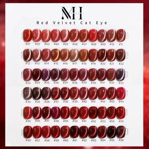 Colección de Esmaltes de Gel <span class=keywords><strong>Ojo</strong></span> de Gato 4D de Alta Densidad en Colores <span class=keywords><strong>Rojo</strong></span> Terciopelo OEM, Gel UV, Esmalte de Uñas de Marca Privada - Product Image 5