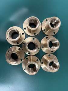 Латунная трапецеидальная гайка TR24X5 для ходового винта, изготовление на заказ, правая и левая резьба, обработка концов, индивидуальная механическая обработка - Product Image 2