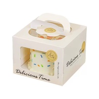Boîtes à gâteaux d'anniversaire pour enfants de 5 et 6 pouces, conçues sur mesure, avec poignées à fenêtre et emballages pour mousse.