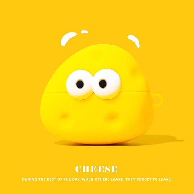 Custom Funny Cheese Bread Toast Cookie Silicon Protective Earphone Case for Airpods 4 Wireless Headphone Cover for Airpods Case