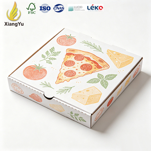 <span class=keywords><strong>Caja</strong></span> de Pizza Blanca de Lujo con Logotipo Personalizado, 33x33 cm, para Restaurante, Comida para Llevar y Empaque de Alimentos Personalizado - Product Image 1