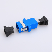 Precio de fábrica: Adaptador de conector de fibra óptica SC/UPC SM con brida, acoplador simple SC-SC APC, brida de fibra, acoplador de fibra
