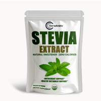 Édulcorant naturel en poudre à marque privée OEM, zéro calorie, extrait de stévia, supplément antioxydant, soutien métabolique sain, GMP