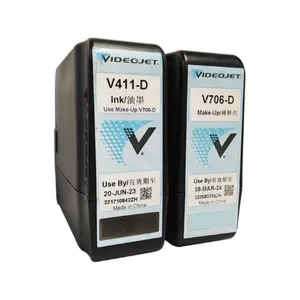 비디오 제트 잉크 원본 V411-D V410- D V705- D V706-D 연속 잉크젯 프린터 (MSDS RoHS 인증서 포함)