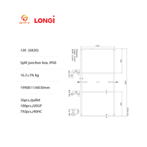 2025 Sản Phẩm Mới Longi Năng Lượng Mặt Trời Bảng Điều Khiển LR7-72HVDF 640W 645W 650W 655W 660W 665W 24.6% Eff Solarpanel - Product Image 4