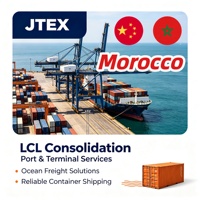 Service de fret maritime LCL stable Chine-Maroc, transport port-à-port, agent de fret international, transitaire logistique