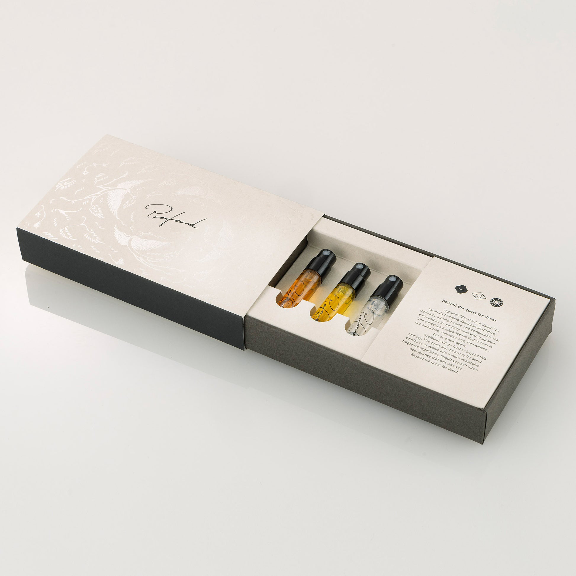 empty perfume discovery set packaging