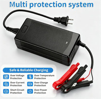 Chargeur de batterie LiFePO4 14,6 V 10 A pour batteries au phosphate de fer et de lithium 12 V, charge rapide intelligente, haute efficacité, indicateur LED