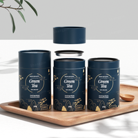 Boîte cylindrique de haute qualité, hermétique, pour sachets de thé, épices, café, jus, 500g, 8oz, 100ml, impression personnalisée, vente en gros, écologique