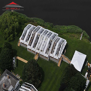 Carpa de ceremonia <span class=keywords><strong>transparente</strong></span> de <span class=keywords><strong>aluminio</strong></span> de 100x40m publicidad personalizada nueva opción barata para uso en bodas y fiestas - Product Image 4