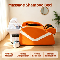 Lit de massage électrique portable sans plomberie, combo lavage visage et cheveux pour spa et salon