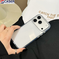 Coques arrière minimalistes à couverture intégrale en PC, transparentes à haute transparence, couleur originale et surface brillante pour iPhone 17 Air, 17, 16, 15 Pro Max